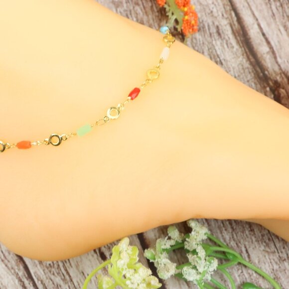 Dainty Anklet for Women – Elegant Everyday Jewelry & Perfect Gift | MLCRC1931 - Picture 7 of 10